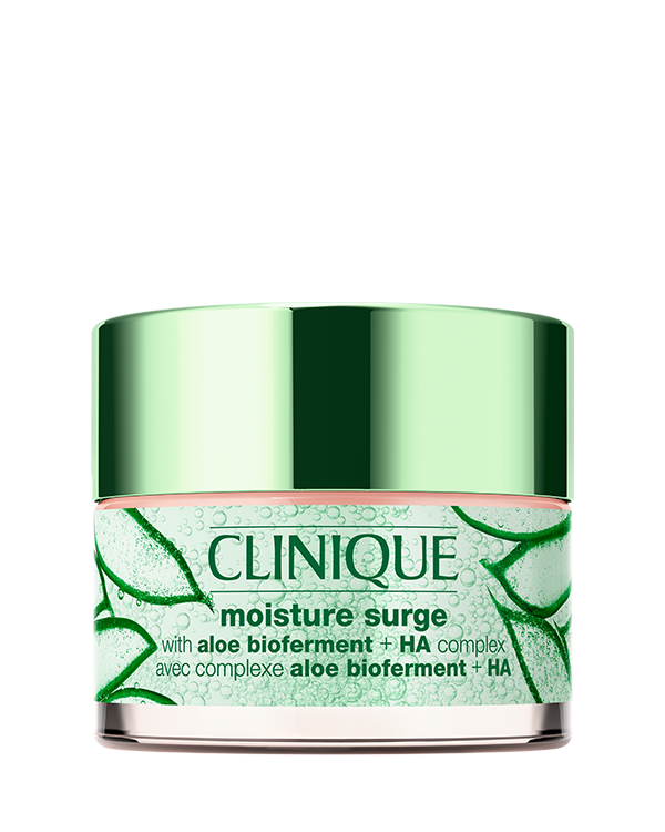 Limited Edition Moisture Surge™ 100H Auto-Replenishing Hydrator (Aloe Vera), Refreshing oil-free gel-cream penetrates deep, lasts 100 hours. Locks in moisture for an endlessly plump, dewy glow.